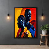 Moderne afrozentrische Abstrakte Kunst Poster