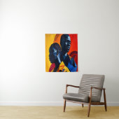 Moderne afrozentrische Abstrakte Kunst Wandteppich (Beispiel)
