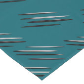 Moderne afrozentrische Linie - Silber und Schwarz Kurzer Tischläufer (Ecke)