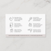 Moderne Aftercare Hair Instructions Visitenkarte (Rückseite)