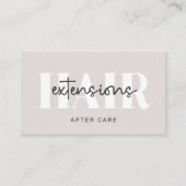 Moderne Aftercare Hair Instructions Visitenkarte (Vorderseite)