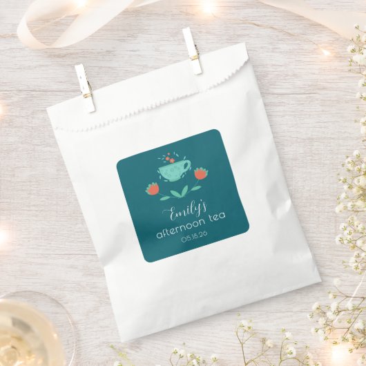 Moderne–Afternoon-Tea-Party-Geschenktüte Geschenktütchen (Ausgeschnitten)