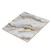 Moderne Agate Marble White Gold Collection Fliese (Seite)