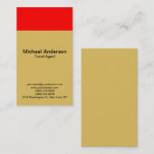 Moderne Agent-Visitenkarte Visitenkarte (Vorne/Hinten)