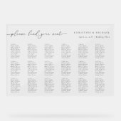 Moderne akryllische 18 Tafelübersicht Acrylschild (Vorderseite)