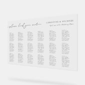 Moderne akryllische 18 Tafelübersicht Acrylschild (Winkel)