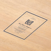 Moderne akryllische BAR MITZVAH Navy Gold Klar Acryleinladungen (Ablage )