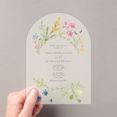 Moderne Akryllische Wildblume Einladung zur Hochze (Insitu (Handheld))