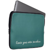 Moderne Alexandrit-Teal-Geometrisch-Monogramm Laptopschutzhülle (Vorne Rechts)