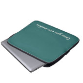 Moderne Alexandrit-Teal-Geometrisch-Monogramm Laptopschutzhülle (Vorne Knopf)