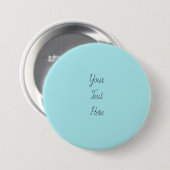 Moderne Alice Blue Minimalistische Personalisierte Button (Vorne & Hinten)