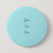 Moderne Alice Blue Minimalistische Personalisierte Button (Vorderseite)