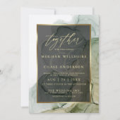 Moderne Alkohol Tinte reich an Grün Einladung (Vorderseite)