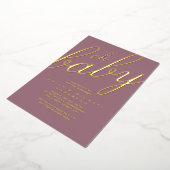 Moderne All-in-1-GOLD FOIL Dusty Rose BABY SHOWER Folieneinladung (Gedreht)
