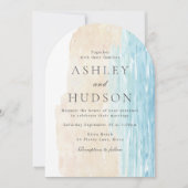 Moderne All Seasons Beach Boho Arch Wedding Einladung (Vorderseite)