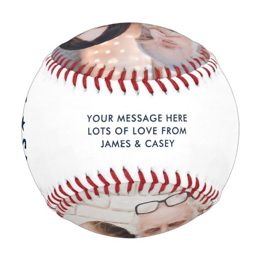 Moderne All-Star Opa 2-Foto Baseball (Rückseite)