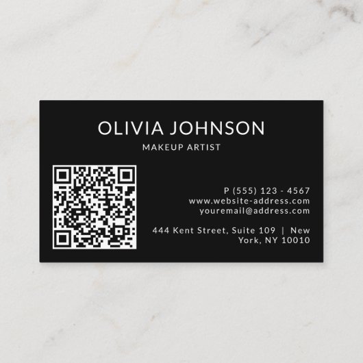 Moderne alle Berufe, Schönheit QR Code Visitenkarte (Rückseite)