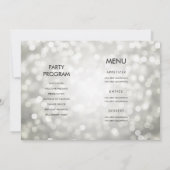 Moderne alles in einer silbernen Leuchte 60 Geburt Einladung (Rückseite)