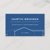 Moderne allgemeine Konstruktion Blue Print Visitenkarte (Vorderseite)