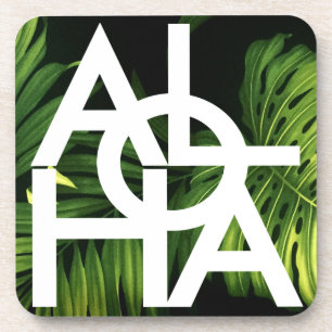 Moderne Aloha-Palme Hawaii-Insel-Vibes Getränkeuntersetzer