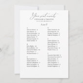 Moderne Alphabetische Hochzeitskarte (Vorderseite)