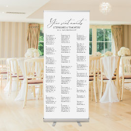 Moderne Alphabetische Hochzeitssitze Ausziehbarer Banner