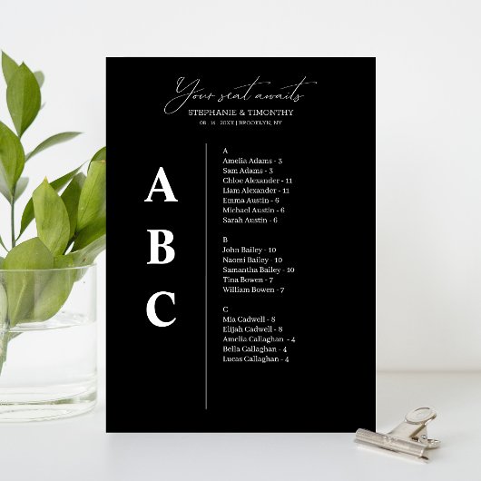 Moderne Alphabetische Hochzeitstorte