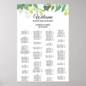 Moderne alphabetische Seekarte der tropischen Flor Poster (Vorne)