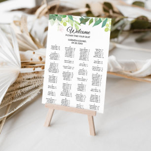 Moderne alphabetische Seekarte der tropischen Flor Poster