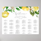 Moderne Alphabetische Seekarte Lemon Garden Poster (Vorne)