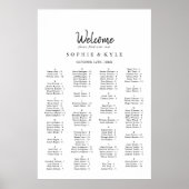 Moderne Alphabetische Sitzordnung Poster (Vorne)