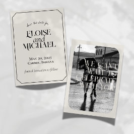 Moderne Alt-Geld-Typografie-Hochzeit rettet das Da Einladung