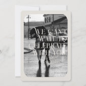 Moderne Alt-Geld-Typografie-Hochzeit rettet das Da Einladung (Rückseite)