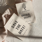 Moderne alte Geldhand gezeichnete Retro Quirky Hoc Save The Date