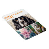 Moderne Amaryllis-Blume Orange  Magnet (Rechte Seite)