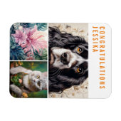 Moderne Amaryllis-Blume Orange  Magnet (Horizontal)