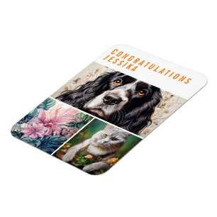 Moderne Amaryllis-Blume Orange  Magnet
