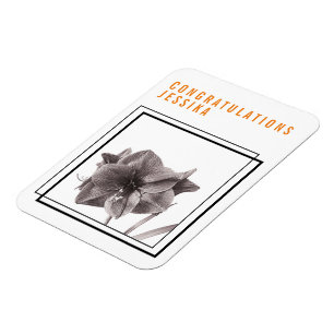 Moderne Amaryllis-Blume Orange Magnet