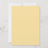 Moderne Amber Yellow Wedding Einladung (Rückseite)