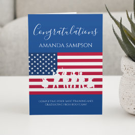 Moderne American Personalisiert Army Abschluss Car Karte