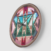 Moderne amerikanische 15-Maueruhren Große Wanduhr (Winkel)