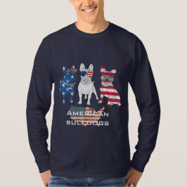 Moderne amerikanische Bullhunde mit langer Hülle T-Shirt