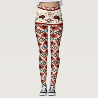 Moderne amerikanische Eingeborenen-inspirierte Mus Leggings