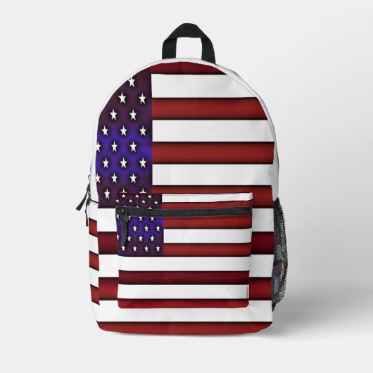 Moderne amerikanische Flagge Bedruckter Rucksack (Vorderseite)