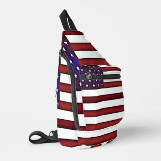 Moderne amerikanische Flagge Crossbody Bag