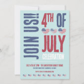 Moderne amerikanische Flagge Patriotic 4. Juli Einladung (Vorderseite)