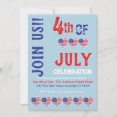 Moderne amerikanische Flagge Patriotic 4. Juli Einladung (Vorderseite)
