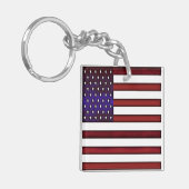 Moderne amerikanische Flagge Schlüsselanhänger (Vorderseite links)