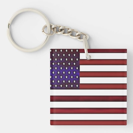 Moderne amerikanische Flagge Schlüsselanhänger (Vorderseite)