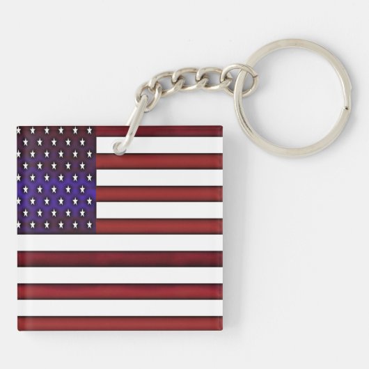 Moderne amerikanische Flagge Schlüsselanhänger (Rückseite)